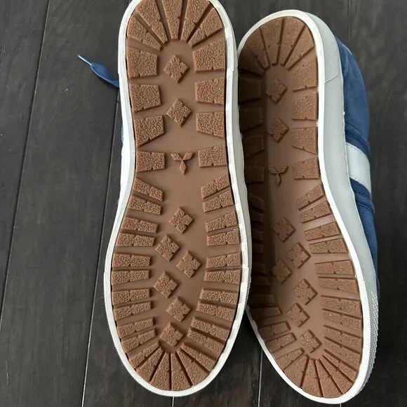 Steve Madden Sewell Men's Blue & White Suede Sneakers Size 12 - Picture 9 of 10